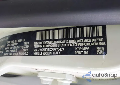 2023 Jeep Renegade Latitude 4X4 from USA, damaged, VIN ZACNJDB1XPPP70403